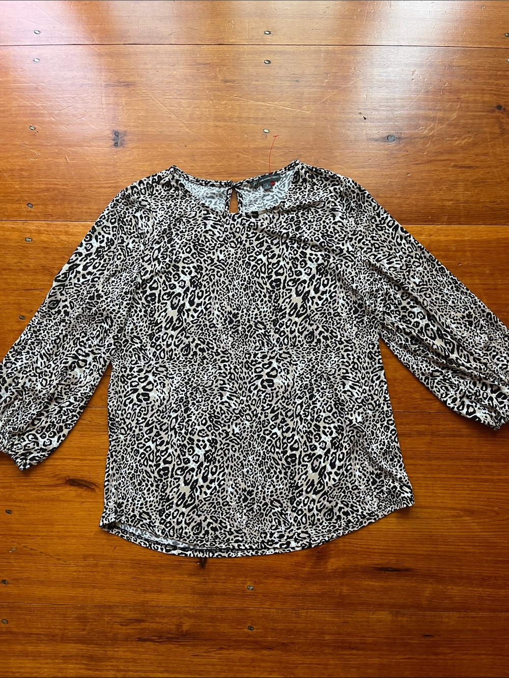 Adrianna Papell Leopard Print Blouse
